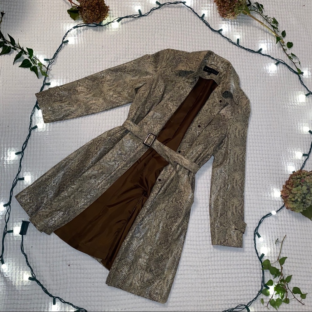Beautiful Condition Snake Skin Trench Coat